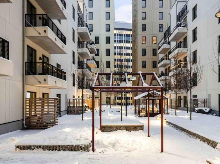 Ferienwohnung Modern Elegance I Hagastaden Stockholm Exterior foto